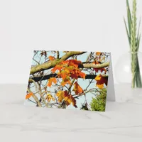 Pretty Fall Leaves Autumn Blessings Card