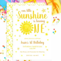 Our Little Sunshine 1st Birthday Invitation – Wate