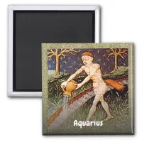 Aquarius Water Bearer Zodiac Sign Birthday Party Magnet