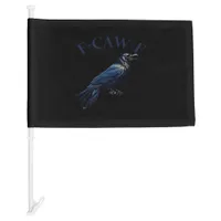 Crow, F-Caw-F Funny Bird Creative Casual Car Flag