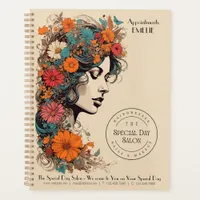 Retro Girl with Flowers in her hair - Business Planner