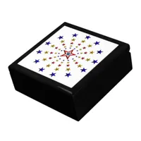 Pattern of Patriotic Stars Gift Box