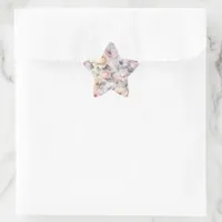 Elegant Rose Blossoms Star Sticker