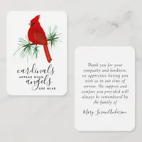 Cardinal Photo Sympathy Funeral Thank You Card