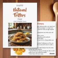 Happy National Fritters Day | December 2nd Postcard