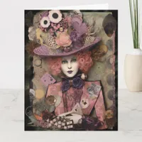 Alice in a fancy hat Birthday Card