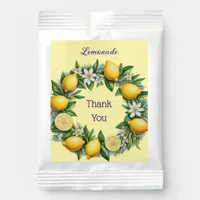 Thank You Pretty Yellow Lemon Fruit Flowers Wreath Lemonade Drink Mix