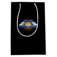 El Salvador And Nicaragua Heart Hands Minimal Medium Gift Bag
