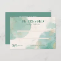 Watercolour Teal Chic Press On Nail Display Card