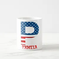 4th Of July Monogram Personalized Coffee Mug