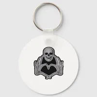 Skeleton Heart Hands  Classic Keychain