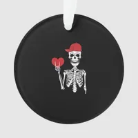 Roll Skeleton Hands Heart Valentines Day Skull Ornament