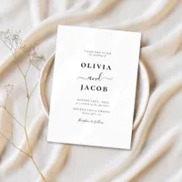 Modern Minimalist Calligraphy Wedding Invitation