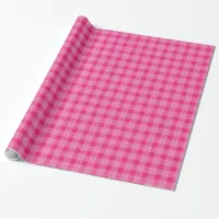 Pink Plaid Wrapping Paper