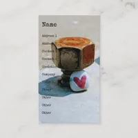 Hidden Heart Rock and a Rusty Bolt Business Card