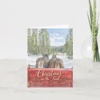 Christmas on the Trail Equestrian Winter Holiday Card