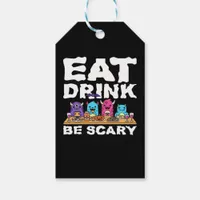 Eat Drink Be Scary Monster Halloween Creative Gift Tags