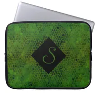 Personalized Green Dinosaur Hide Laptop Sleeve