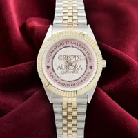 Elegant 37th Alabaster Wedding Anniversary Watch