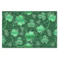 Glittering Shamrocks and Swirls ID289 Tissue Paper