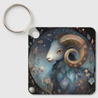 Aries Ram Zodiac Astrology Mystical Birthday Keychain