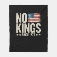No Kings In America Since 1776 Freedom Spirit Look Fleece Blanket