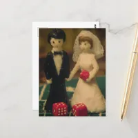 Betting on Marriage Retro Postcard
