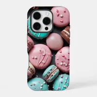 Pretty Macaron  Monogrammed iPhone 16 Pro Case