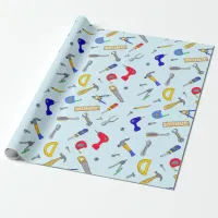 Tools Collage Boy's Birthday Wrapping Paper