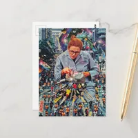 Run Hurry The Denist is Coming Surreal AI Collage Postcard