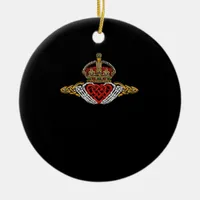 Skeleton Claddagh Color Ceramic Ornament