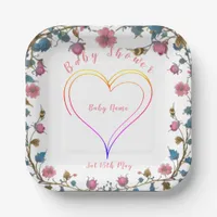 Baby Shower Heart Paper Plates