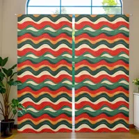 Abstract Modern Chic Wavy Pattern Blackout Curtains