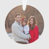 Custom Family Photo Personalized Holiday Ornament