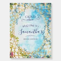 Cloud Nine Rococo Revival Bridal Shower Welcome Foam Board