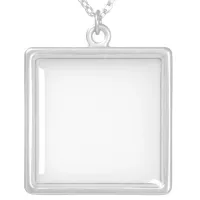 Customize Add Name Photo or Artwork Silver Plated Necklace