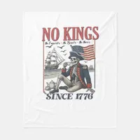 Retro No Kings Since 1776 Rejecting Kings Classic  Fleece Blanket