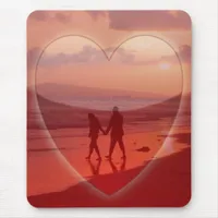 Couple on the Beach Valentine Mouse Pad