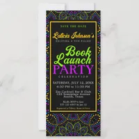 Bohemian Neon Nights Book Launch Invitation