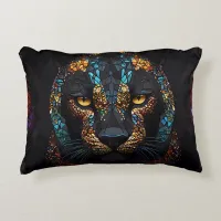 Mosaic Panther Art Accent Pillow