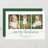 Modern Typography Green Christmas Holiday 3 Photo