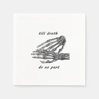 Till Death Do Us Part Skeleton Hands Cream Classic Napkins