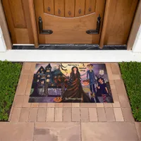 Gothic Haunted House Monster Family  Doormat