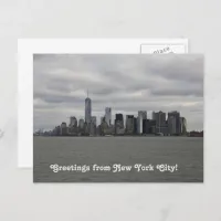 Greetings from New York City Skyline Postcard