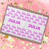 Personalized Girl Name in Pink |  Throw Blanket