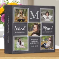In Loving Memory Unique Memorial Photo Album 3 Ring Binder