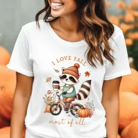 I Love Fall Most of All Vintage Raccoon T-Shirt