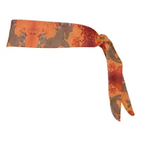 Majestic Horse in Asian Floral Tapestry Tie Headband