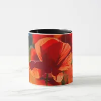 poppies - oil painting mug