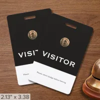 Company Logo Visitor Badge Return Request